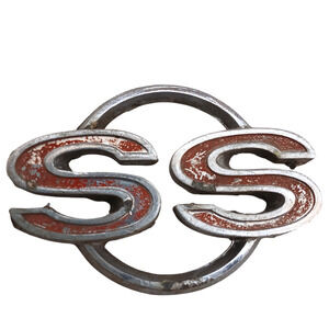 Vintage Chevrolet SS Automotive Emblem Badge – Classic Muscle Car Trim Ornament